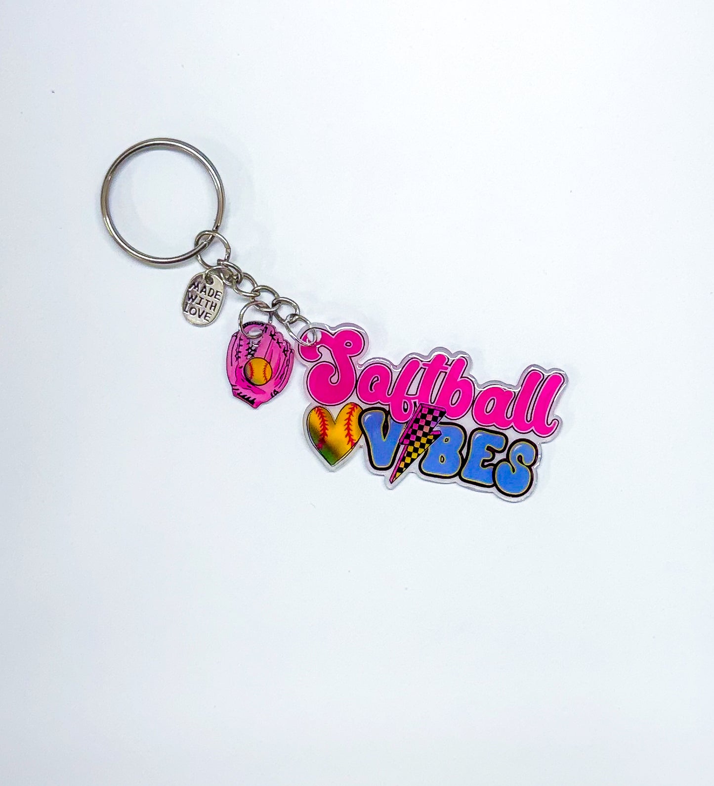 Softball Vibes Keychain