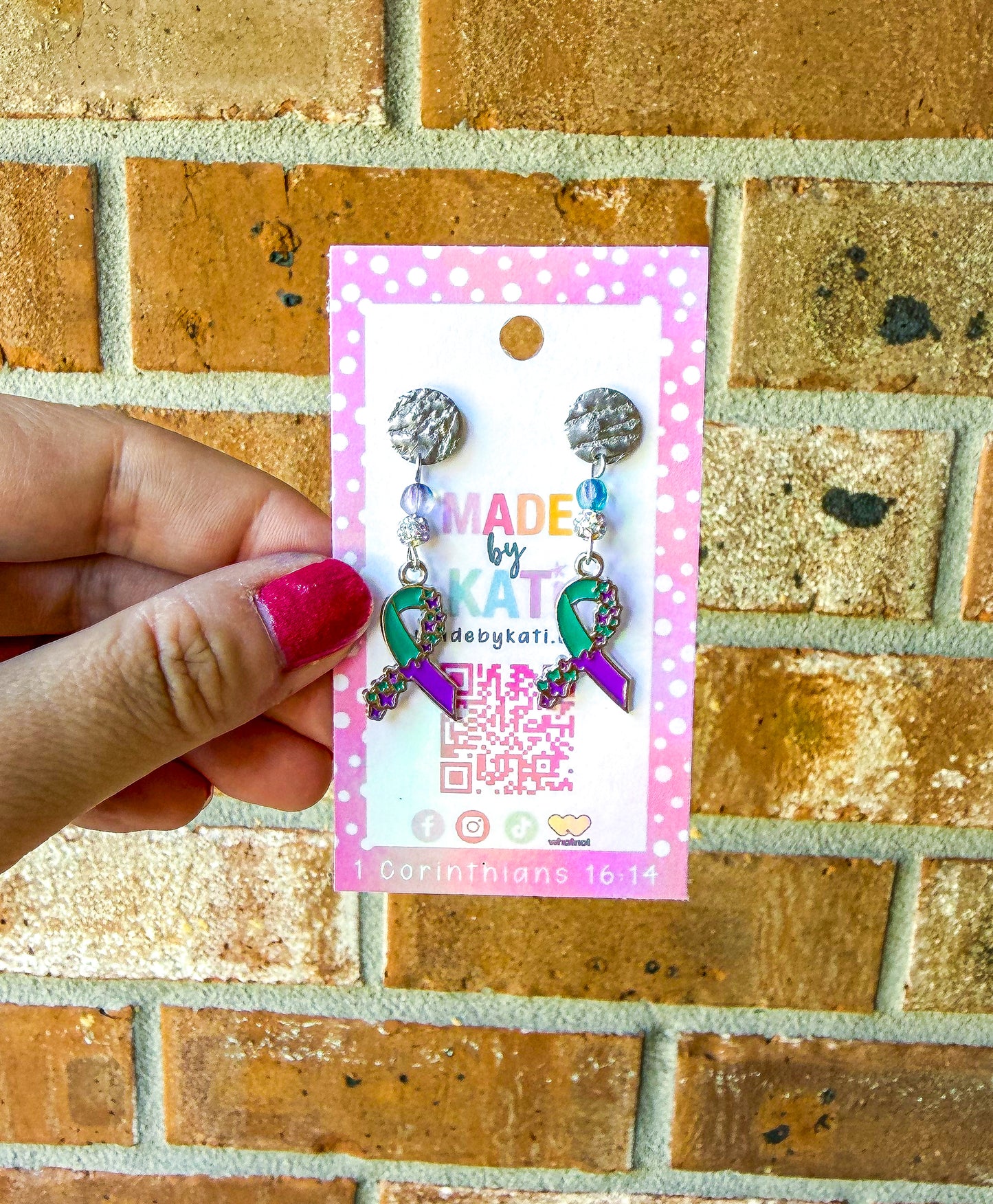 Butterfly Minis Ribbon| Awareness Dangle Earrings