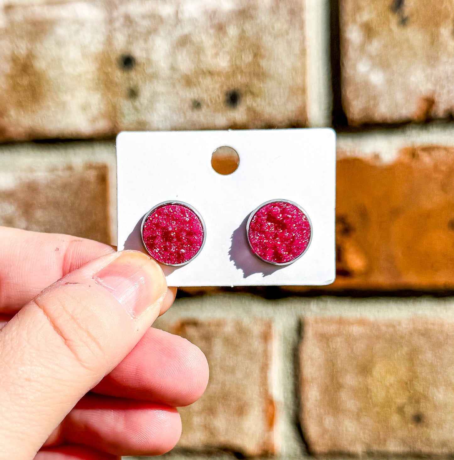 Seed of Faith- Pink Stud Earrings