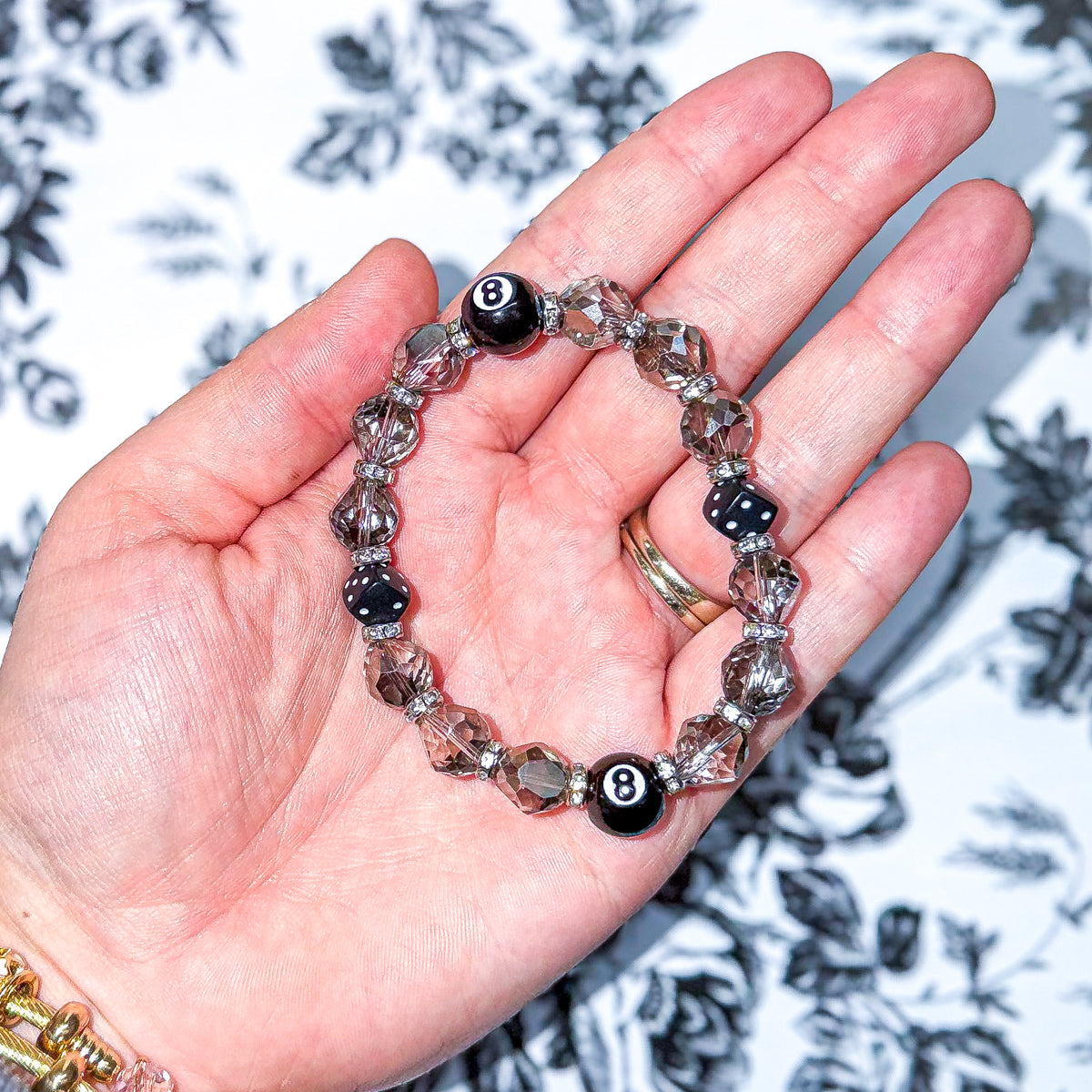 8 Balls and Dice •7.5in| Stretch Bracelet