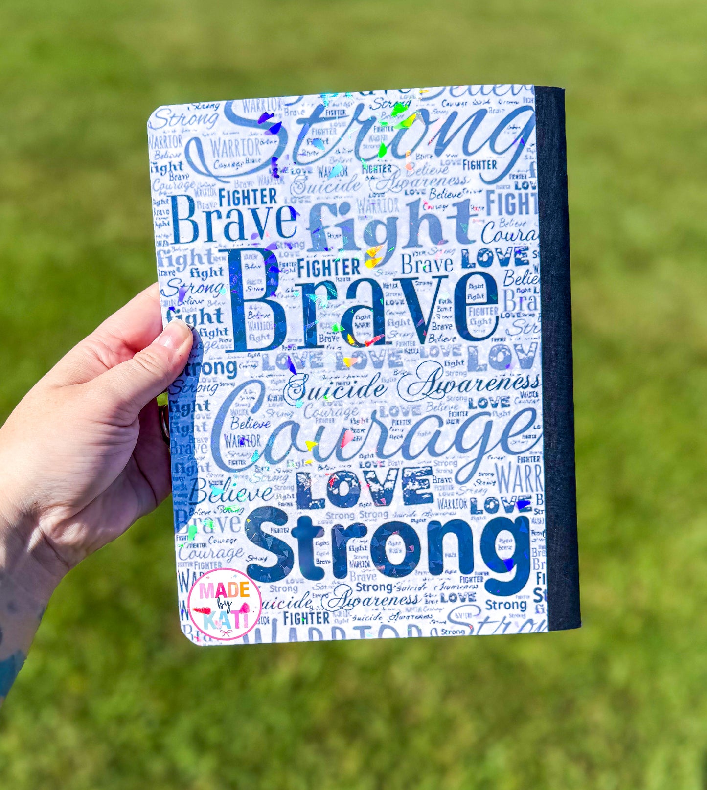 Suicide Awareness Ribbon| Holographic Notebook
