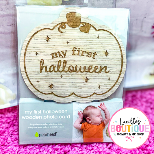 My First Halloween- Wooden Photo Card