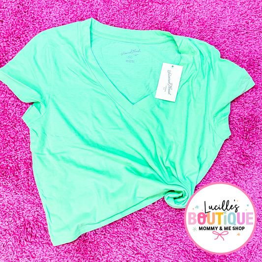 Spring Green-Women’s Crop Top- XL