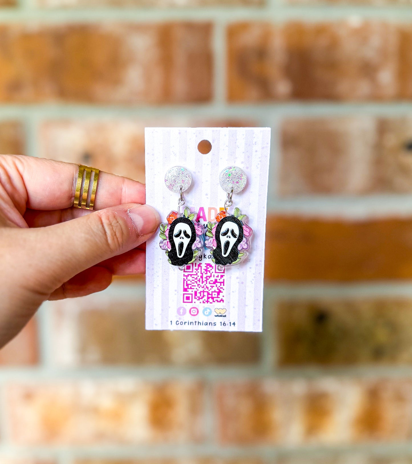 Scream Floral| Dangle Earrings