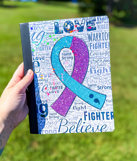 Suicide Awareness Ribbon| Holographic Notebook