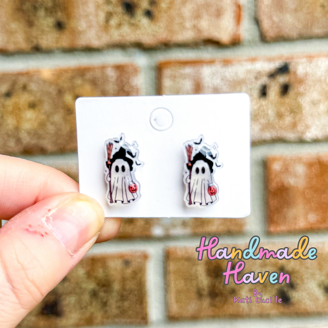 Witchy Ghost Studs