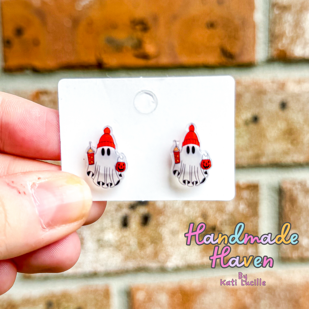 Tricky Treat Ghost Studs